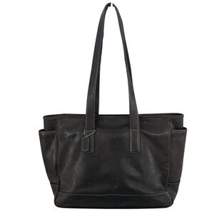 Vintage Coach Hampton Large Leather Tote Bag H1S 5098 Oversized Dark Brown Y2K